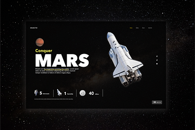 Conquer Mars app branding design ui ux web design