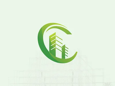 Construction - Building Logo Design abirhossainsajul branding building logo company design flat logo gradient gradient logo illustration logo minimal minimal logo modern logo sajul2590 unique logo
