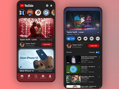 YouTube Redesign Concept app concept design designer redesign ui uidesigner uiux ux uxdesigner youtube