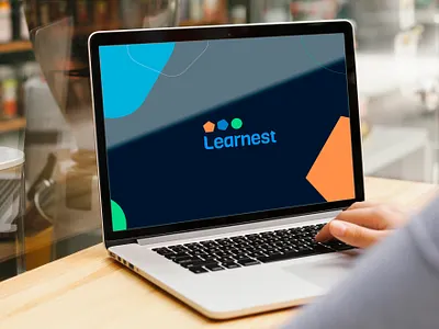 Learnest brand branding design e learning education elearning identity learn logo shapes technology website