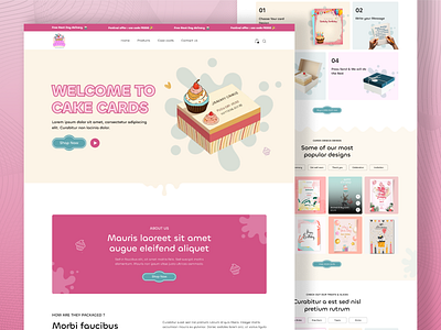 Cake Cards Landing Page branding cake cards cake landing page design design foodui landing page design personalizes message productdesign ui ui design ui ux webdesign website