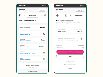 Crypto Payment branding crypto defi desigin mobile netflix payment screen ui user experience ux web3