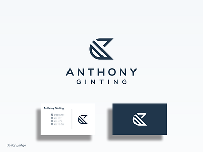 anthony ginting branding design flat illustration logo minimal monogram simple typography ui vector