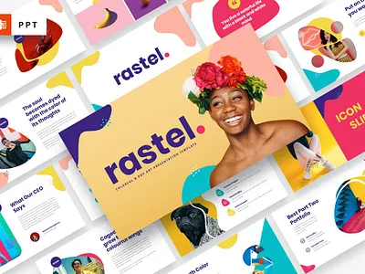 RASTEL - Colorful & Pop Art Presentation Templates clean colorful company corporate google slides keynote modern multipurpose multipurpose template photography pitch deck portfolio powerpoint presentation studio template unique web design web development website