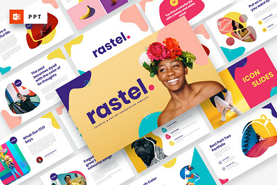 RASTEL - Colorful & Pop Art Presentation Templates clean colorful company corporate google slides keynote modern multipurpose multipurpose template photography pitch deck portfolio powerpoint presentation studio template unique web design web development website