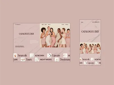 CULT BEAUTY skincare cosmetics website beauty brand clean cosmetics design ecom ecommerce editorial fashion magazine shop skincare store ui