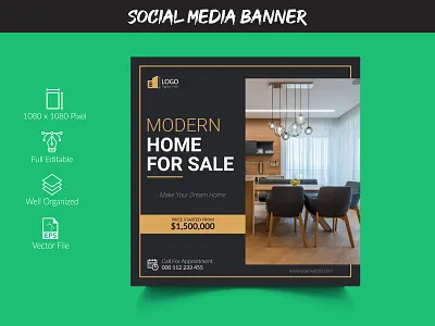 Real Estate Social Media Post Template, Editable Post Template, abcdefghijklm ai banner banners branding cover design eps facebook cover graphic design instagram post logo media nopqrstuvwxyz post posts psd social social media template