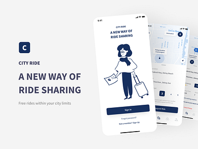 City Ride - Free Rides Within Your City Limit appideas design development iosapp mobileapp mvpdevelopment raisefunds startup uidesign uxdesign webappdevelopment
