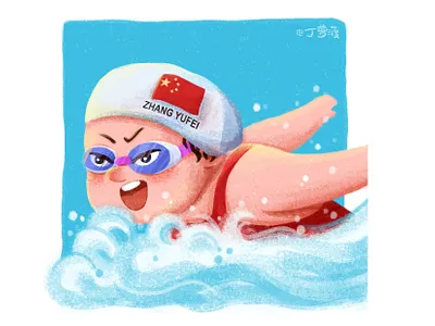 Olympic champion series丨Zhang Yufei illustration tokyo olympic games
