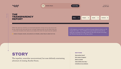 The Transparency Report – Another Room branding cannabis design interactive report transparency ux webflow website