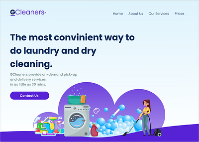 Laundry Services graphic design logo ui ux