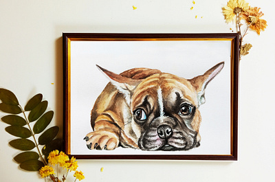 Custom watercolor pet portrait, memorial portrait, pet loss gift aquarelle painting illustration paint painting