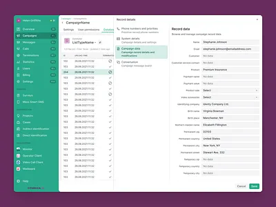 Record details in side sheet admin admin interface administration administration interface b2b b2c digital product digital product design product design ui ui design uidesign user ecperience design user experience user interface design ux ux design uxdesgin visual design visualdesign