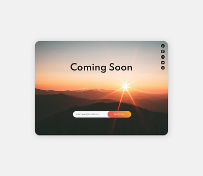 Daily UI 048 - Coming soon coming soon dailyui dailyui048