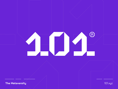 One O One 101 crypto digital logo logotype meta numbers numerals online platform typography wordmark
