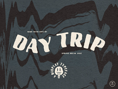 Day Trip - Psychedelic Display Font acid branding creative market design font illustration lsd psychedelic retro sans serif trip typeface vintage