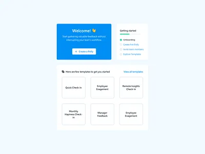 Getting Started experience ui ux