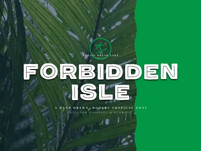 Forbidden Isle - Tropical Display Font 60s 70s branding creative market design font illustration logo retro sans serif surf surfing tropical typeface vector vintage