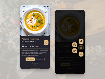 Dayli UI #010 - Social Share 010 cooking daily 100 challenge dailyui design figma figmadesign food socialshare soup ui uidesign uiux