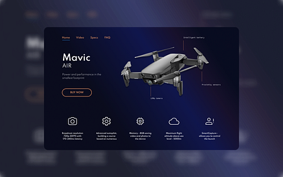 Mavic Air Concept concept mavic typography ui ux web design