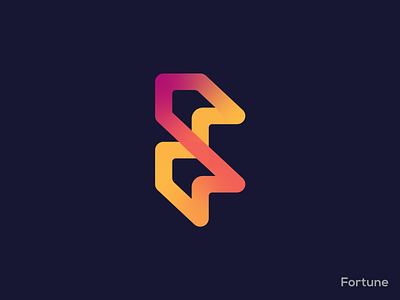 Fortune abstract logo app logo branding branding agency connect ecommerce logo f logo gradient letter f logo logo design logo design agency logo designer minimal brand network startup startup logo tech logo top designer