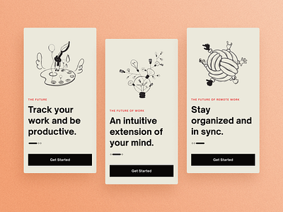 Absurd Onboarding android app app design clean design design flat illustration ios minimal mobile mobile onboarding onboarding saas ui user interface visual design