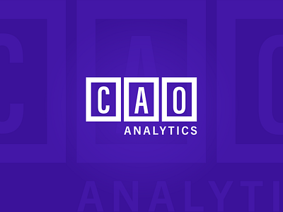 CAO Analytics Logo branding data analytics design logo