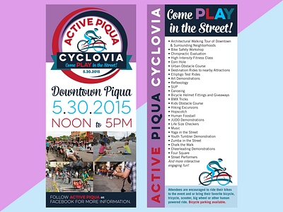 Bicycle Event Logo & Rack Card adobe illustrator adobe indesign adobe photoshop branding and identity logo print design