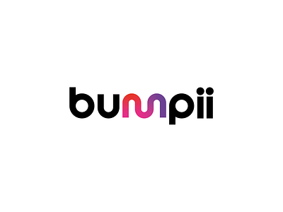 Bumpii app logo app branding gradient graphic design illustrator ios app logo logo design mobile mobile app modern modern logo orange pink purple ui vector