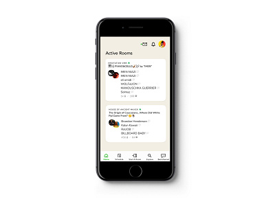 Bottom Navigation for Clubhouse App clubhouse design navigation ui ux