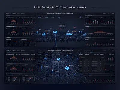 Urban Traffic x FUI 3d c4d city dark mode data data visualization fui fui design hud interface ui uiux ux