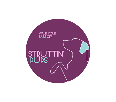 Struttin Pups dogwalking logo