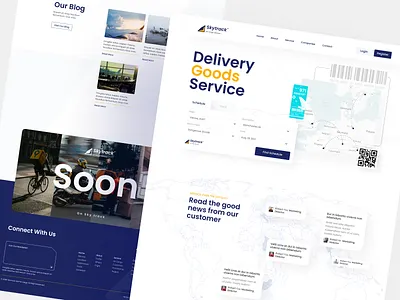 Skytrack Air cargo service landing page exploration branding cargo clean design flat graphic design hero homepage illustration landing page minimal minimalism saas service typography ui website