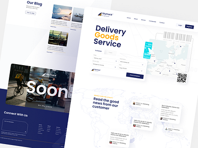 Skytrack Air cargo service landing page exploration branding cargo clean design flat graphic design hero homepage illustration landing page minimal minimalism saas service typography ui website