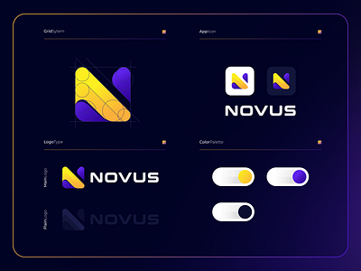 Novus | Logo Composition app application apps branding colorful design icon illustration logo modern modernlogo nletter nlogo software ui ux web