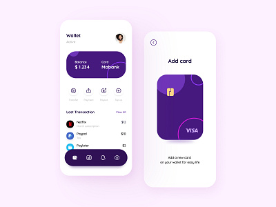 Mabank - Wallet app concept creative design finance financial graphic design ios ui kit mobile mobile app ui ui kit wallet wallet app