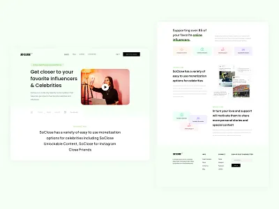 So Close Website Redesign | Product Design design influencers media product design saas social ui uiux uiuxdesign webdesign webdevelopment webflow website