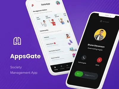 Society Management App UI | AppsGate vizitor