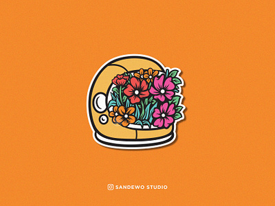 flower astronaut logo design astronaut astronaut art astronaut design astronaut icon astronaut illustration astronaut logo astronaut vector awesome awesome creative logos branding design flower art flower illustration flower vector illustration logo logo design logodesign logotype vector