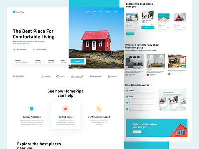 HomePipa - Real Estate Landing Page concept dailyui design digital dribbble figma graphic design home interface landing page minimal real estate simple ui ux website