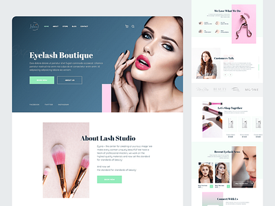 Eyelash - Beauty Saloon design homepage landingapge landingpage minimaldesign ui ux