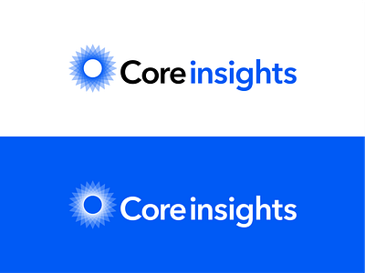 Core Insights Logo blue branding core core insights insights logo sun