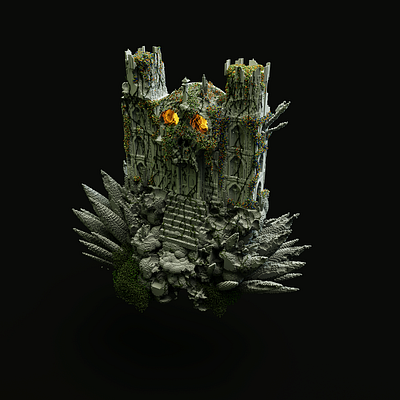 The watchtower artwork illustrations magicavoxel