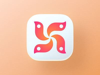 Phoenix Nest icon! app bird brand branding design fire flame icon illustration ios letter logo logo design mark nest phoenix redesign saas symbol x