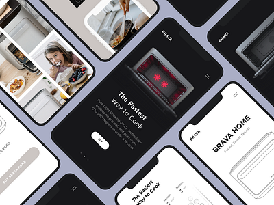 Responsive Website Brava | Lazarev. 3d adaptive black buy clean design ecommerce gallery home mobile product ui ux web white