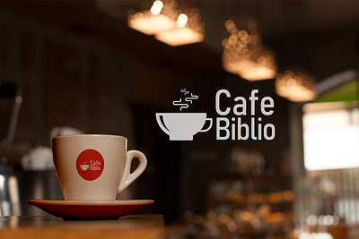 Cafe Biblio Mockup branding design graphic design illustration logo logo mockups motion graphics typography ui ux vector