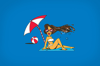 'SNAP IT WITH PEPSI' CAMPAIGN FOR CANADA beach branding character hair illustration pepsi sunglasses vector woman