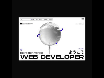 Web design for developer's portfolio 3d object branding design digital drylikov graphic design landing page layouts pixels portfolio portfolio design redesign refonte ui uiux ux design web design web designer webdesign website