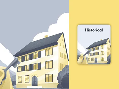 HotelCard Service Illustrations: Historical 2d accommodation animation branding business illustration design design studio digital art digital illustration graphic design hotel illustration illustrator marketing motion graphics tourism travel ui ux visual identity