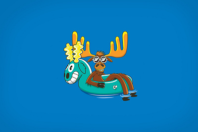 'SNAP IT WITH PEPSI' CAMPAIGN FOR CANADA branding character float illustration moose pepsi pool vector